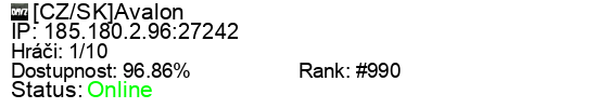 Server status banner