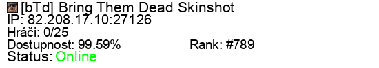Server status banner