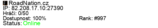 Server status banner