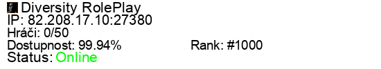 Server status banner