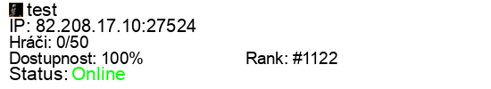 Server status banner