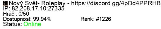 Server status banner