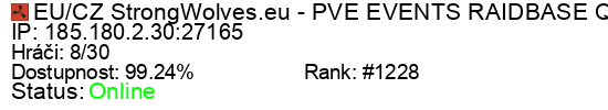 Server status banner