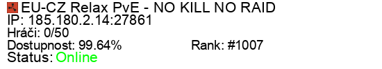 Server status banner