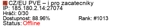 Server status banner