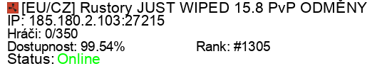 Server status banner