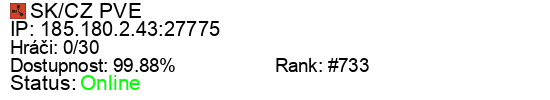 Server status banner