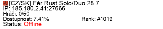 Server status banner