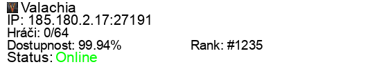 Server status banner