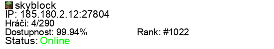 Server status banner