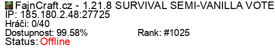 Server status banner