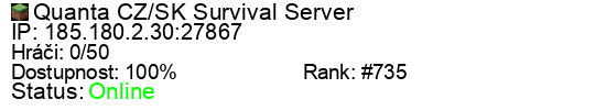 Server status banner