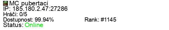 Server status banner
