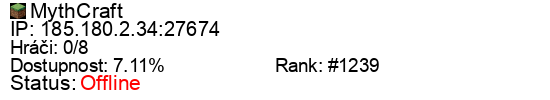 Server status banner