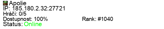 Server status banner