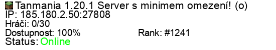 Server status banner