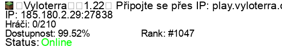 Server status banner