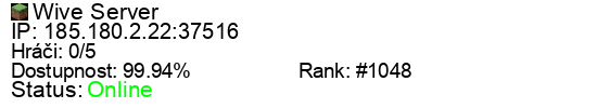 Server status banner