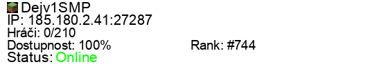Server status banner