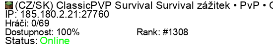Server status banner