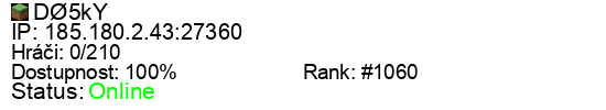 Server status banner