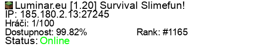 Server status banner