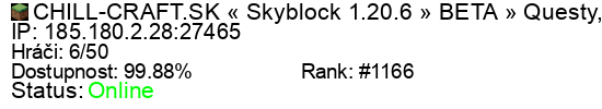 Server status banner
