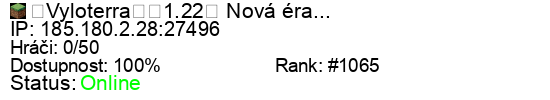 Server status banner