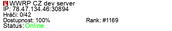 Server status banner