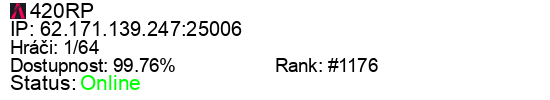 Server status banner