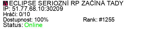 Server status banner
