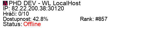 Server status banner