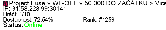 Server status banner