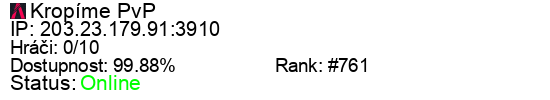 Server status banner