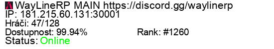 Server status banner