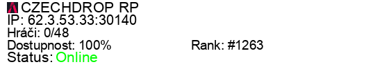 Server status banner