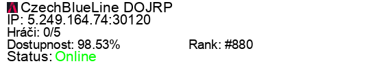 Server status banner