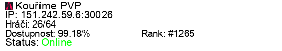 Server status banner