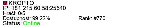 Server status banner