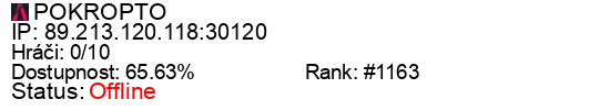 Server status banner
