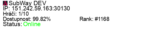 Server status banner