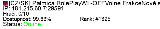 Server status banner
