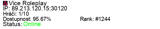 Server status banner