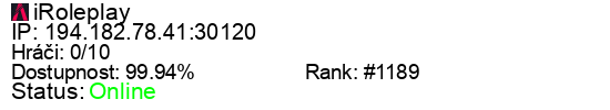 Server status banner