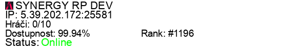 Server status banner
