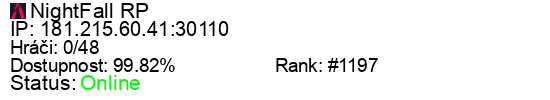 Server status banner