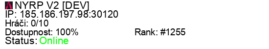 Server status banner