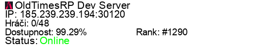 Server status banner