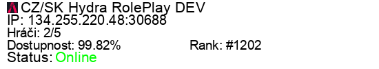 Server status banner