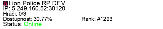 Server status banner